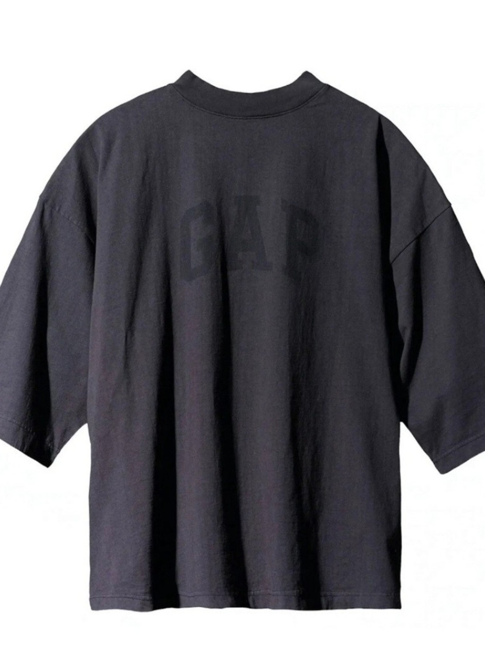 GAP Black Oversized Short Sleeve Tee with Subtle Tonal Logo